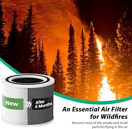 Miniatura 6 de Filtro de repuesto para purificador de aire Core 300 compatible con purificador de aire LEVOIT Core 300, 300S, P350, filtro Core 300S con 3 en 1 H13
