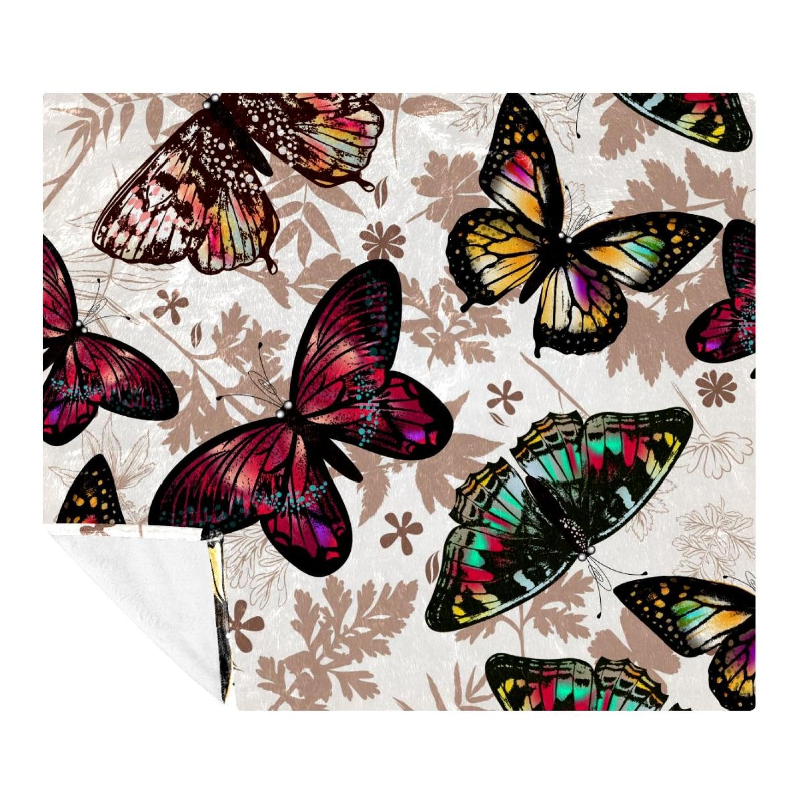 Couverture douce papillon : le cadeau idéal pour adultes et enfants pour lit et sofa