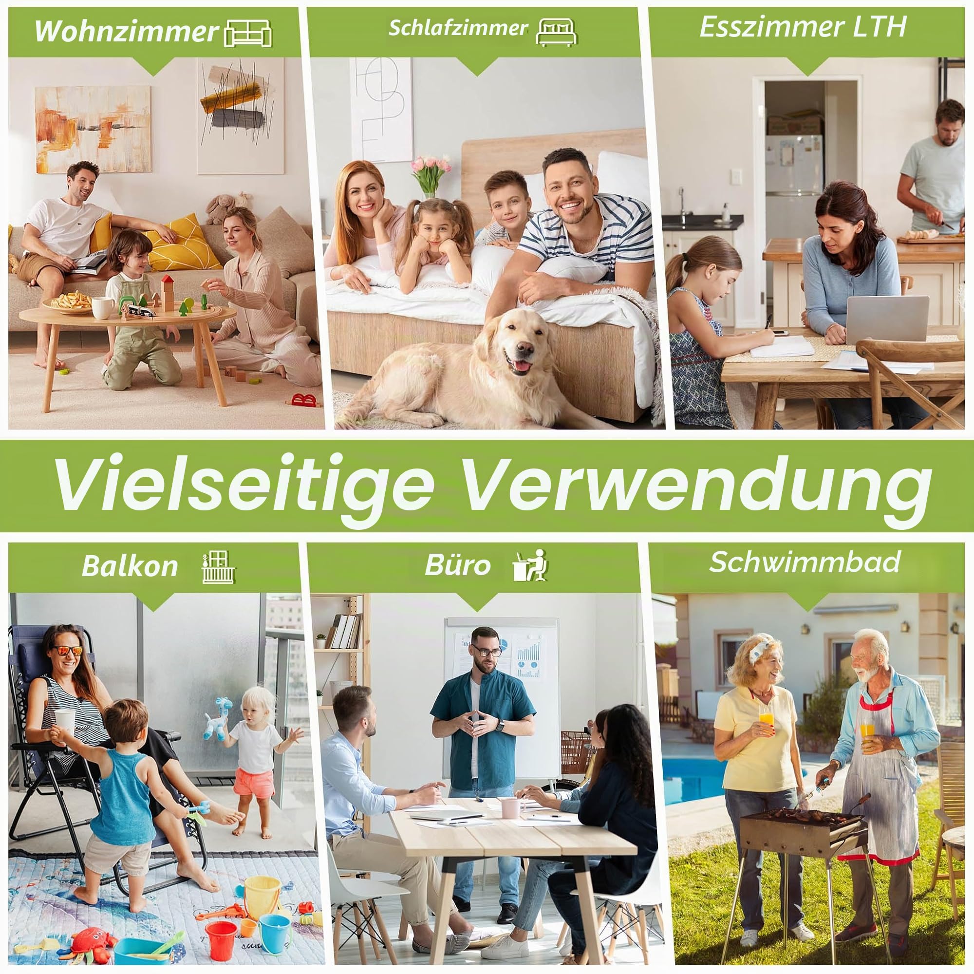 UISEBRT Trennwand Raumteiler innen 5 Teilig 250 x 180 cm,Paravent Outdoor wetterfest stabil mit Heringen & Abspannleinen,Raumtrenner Spanische Wand sichtschutz Balkon Garten,Dunkelgrau