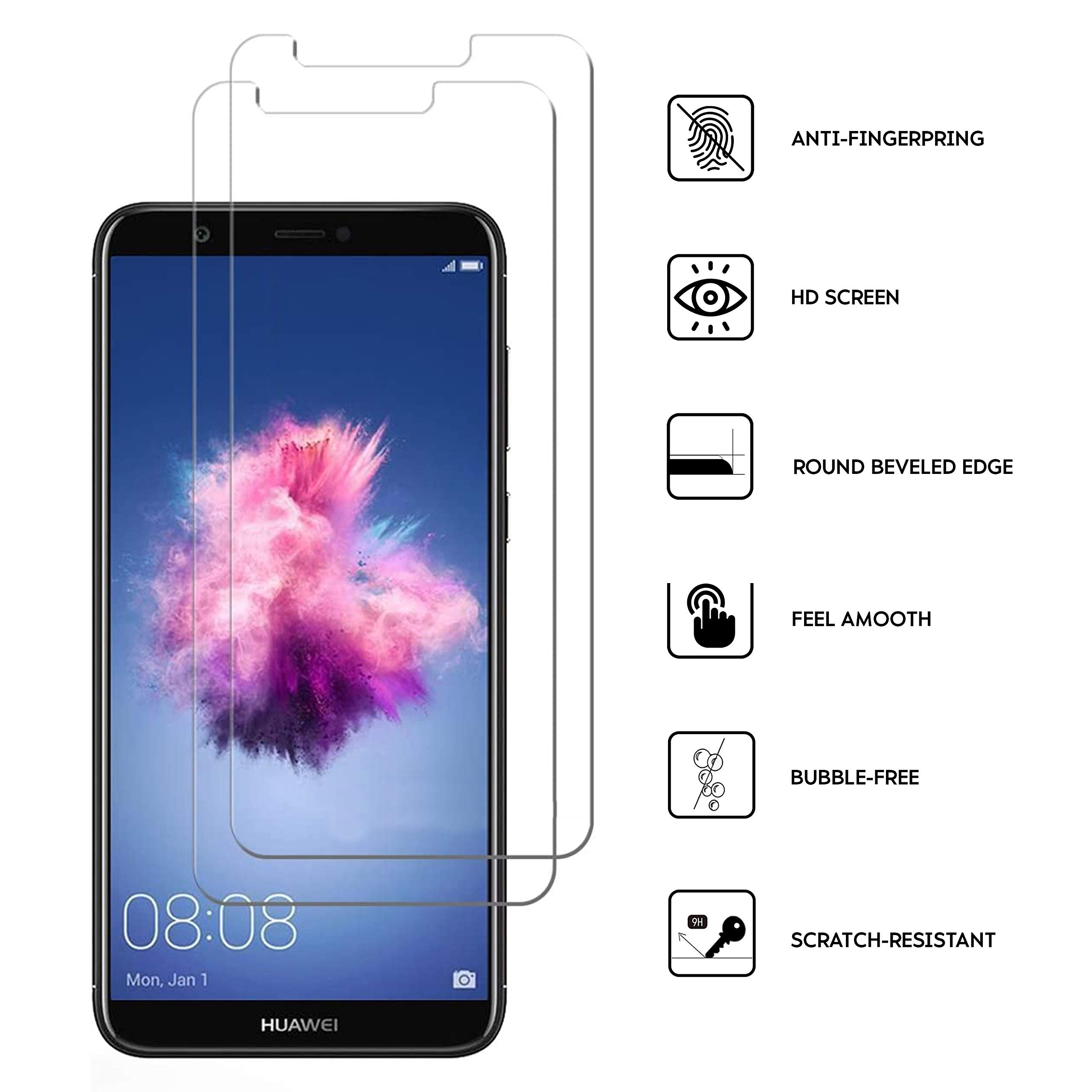 N NEWTOP Pellicola In Vetro Temperato Per Huawei Y6 Pro 2017 (2 Pezzi) - 9H, 0.33mm, Anti Graffio - 4