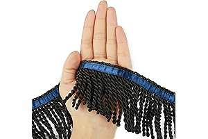 BEL AVENIR Fringes with Borders of Blue