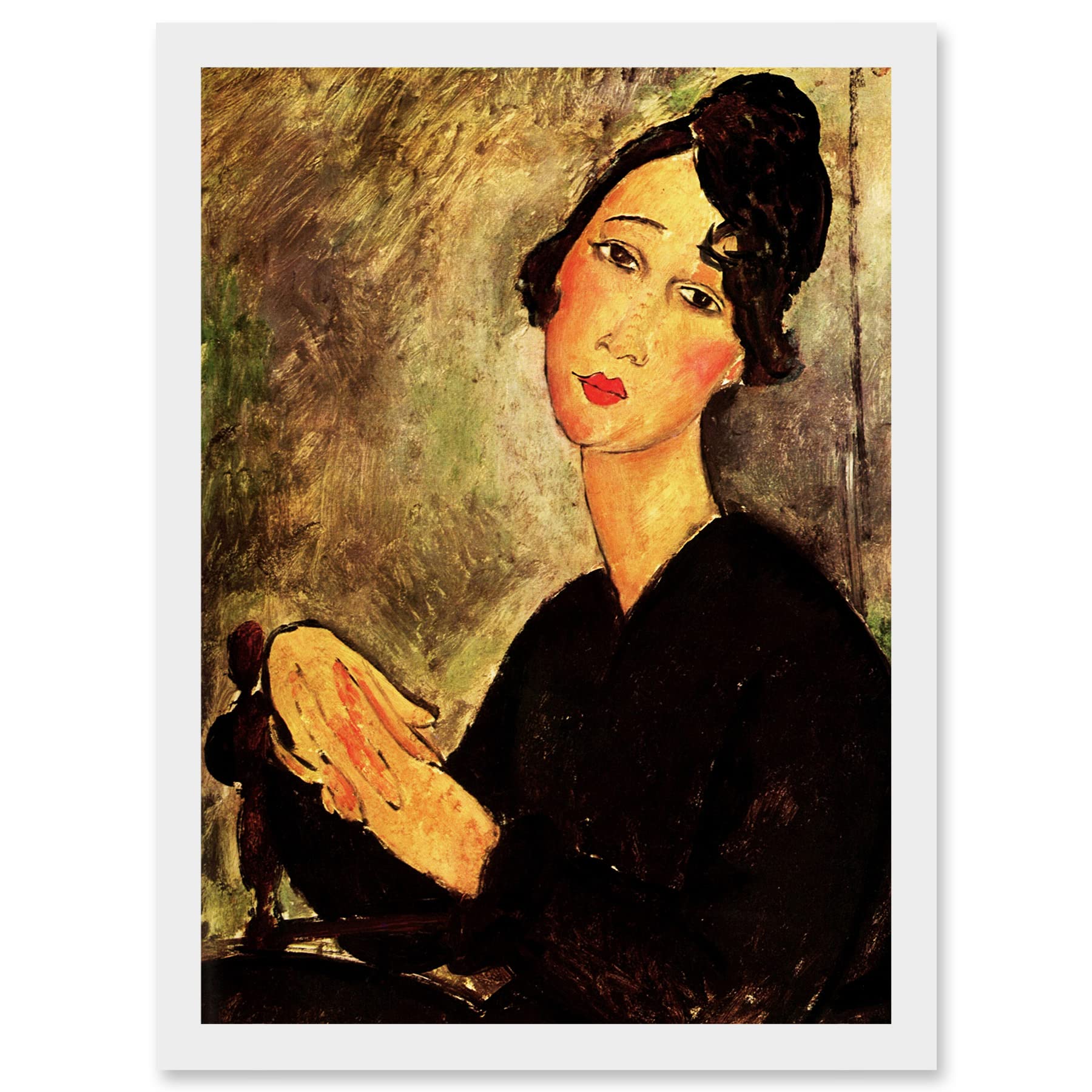 Artery8 Amedeo Modigliani Portrait Of Dedie Old Master Painting Artwork Framed Wall Art Print A4