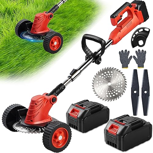 Weed Eater - Wacker eléctrico inalámbrico alimentado por batería, sin cuerdas, 21 V, 3 en 1, de bajo ruido, sin cuerdas, ligero, para el hogar,