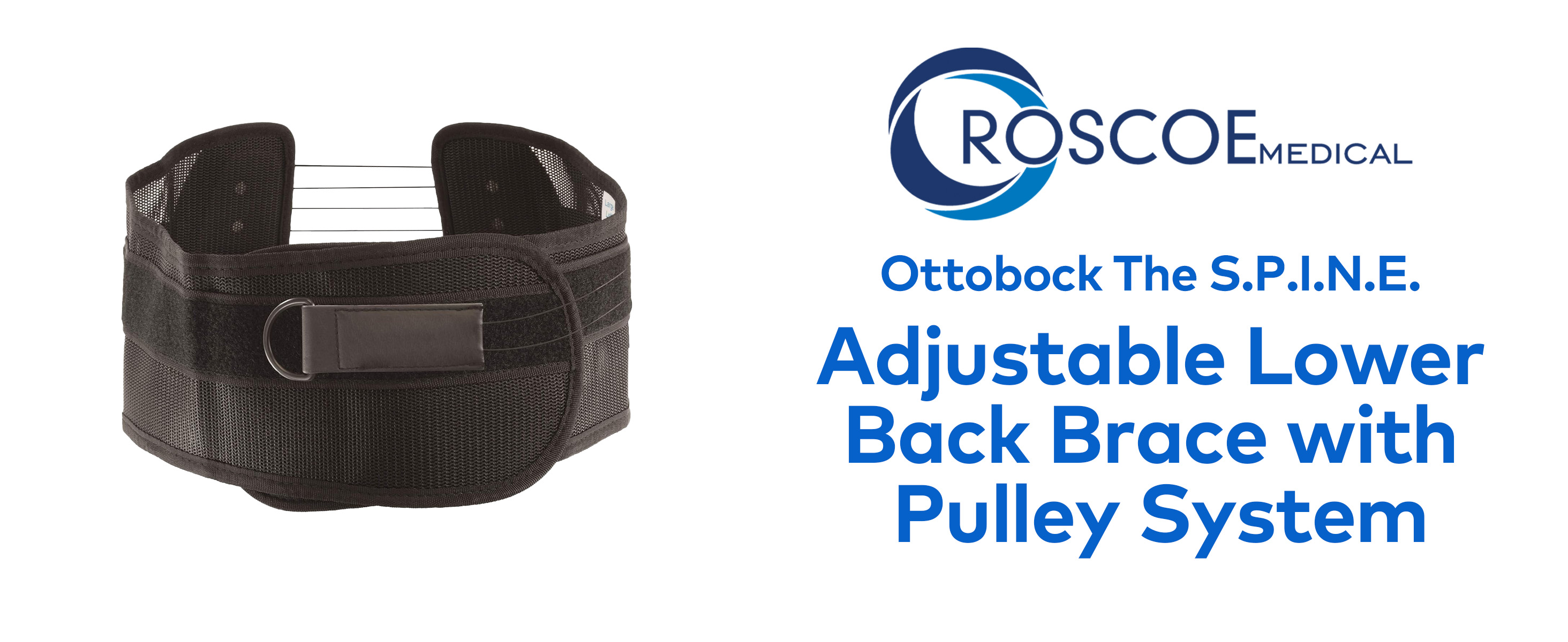 Ottobock The S.P.I.N.E. Adjustable Lower Back Brace with Pulley System - Lumbar Back Support Belt for Men and Women - Compression to Relieve Lower Back Pain & Spine Pressure, Large