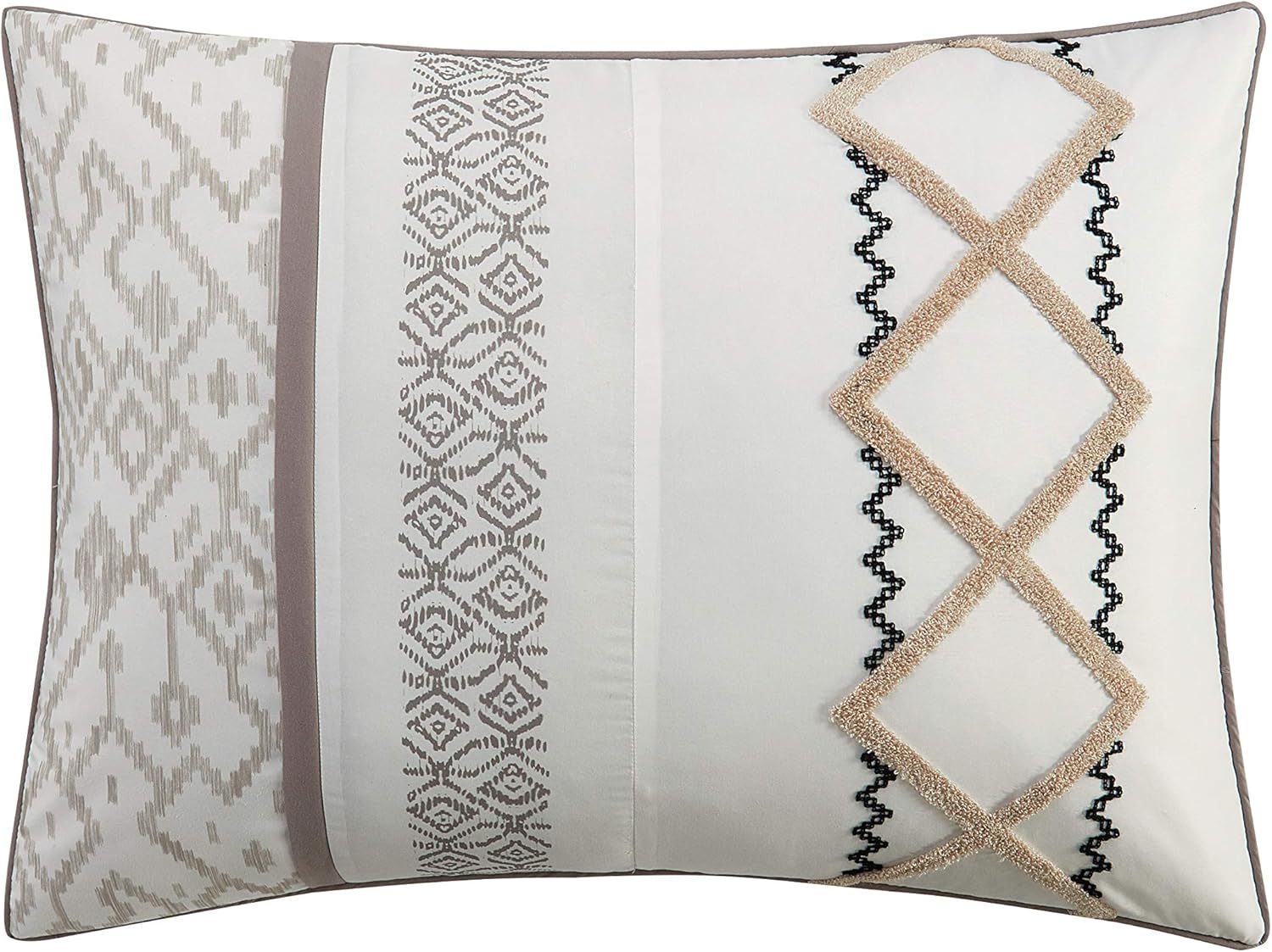 Stratford Park Jason 7-Piece Comforter Set, Taupe, Bed Size California King, Anthony7