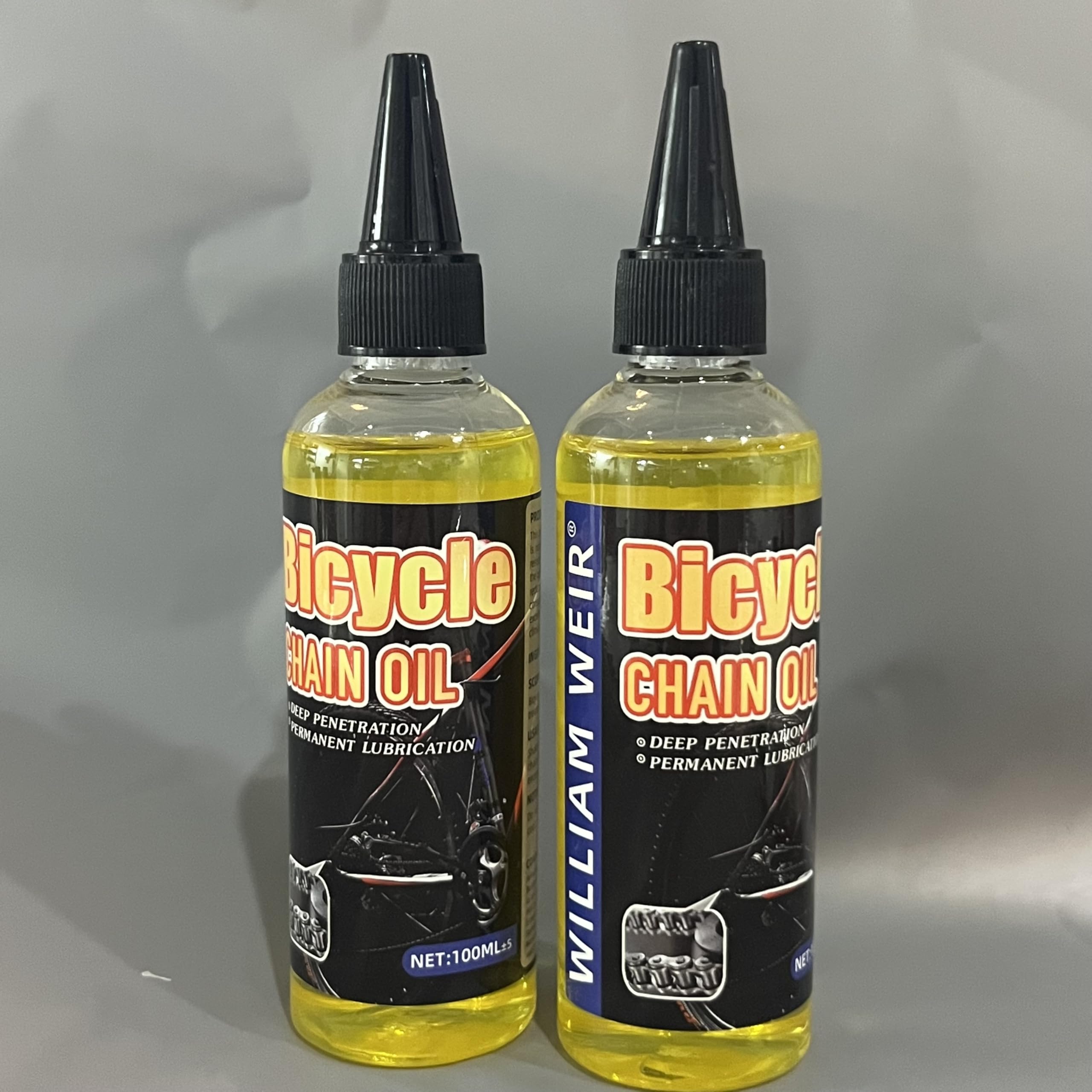 2Pc Olio per Meccanica Fine, Lubrificante Catena Bici Biodegradabile, Lubrificante per Biciclette per Tutti i Tipi di Biciclette, Formulato per Condizioni Atmosferiche Difficili e Umide, 100 ml