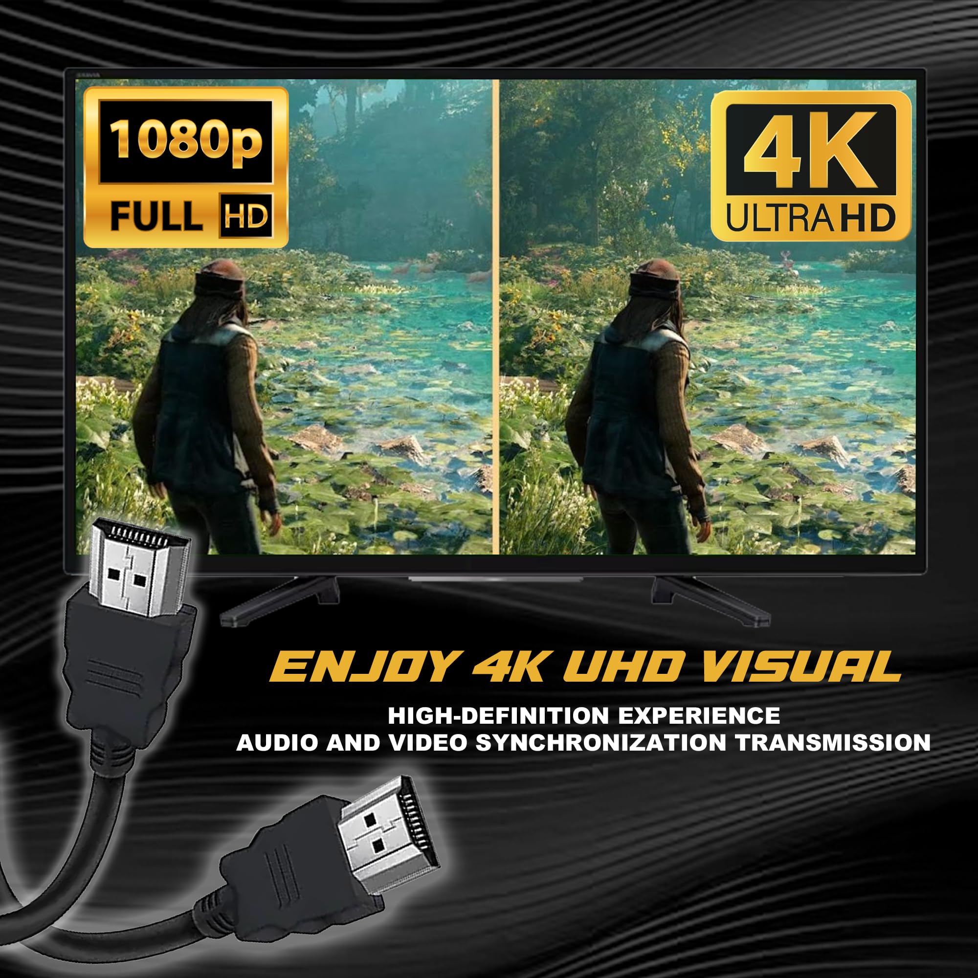 TECHONTO 4K HDMI Cable - 1.5m Ultra HD & ARC -4