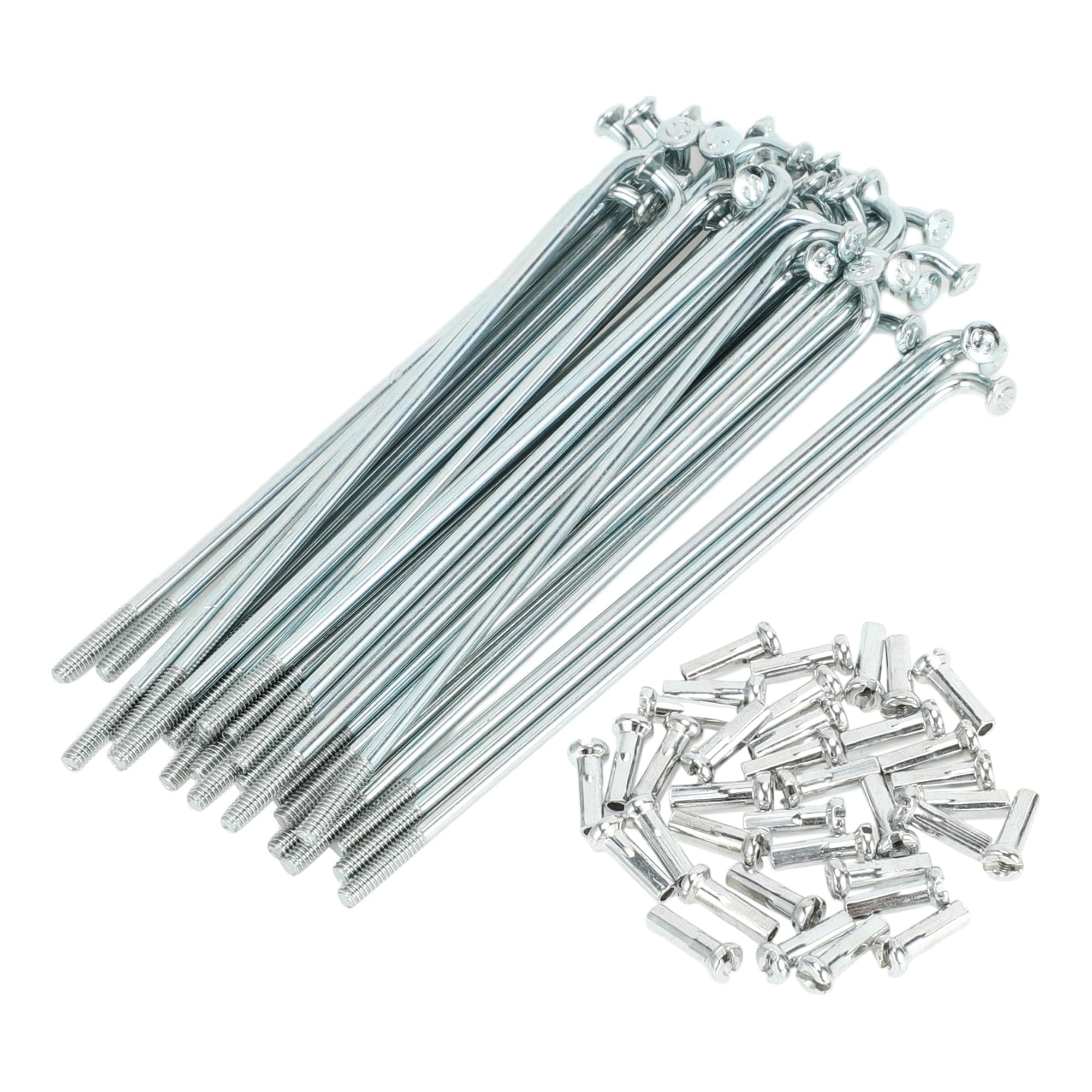 TUCKBOLD Bicycle Spokes Bike Wheel Spokes Silver Tone Nipple 1 Set 14G 83mm Length Carbon Steel Galvanized โ image 1