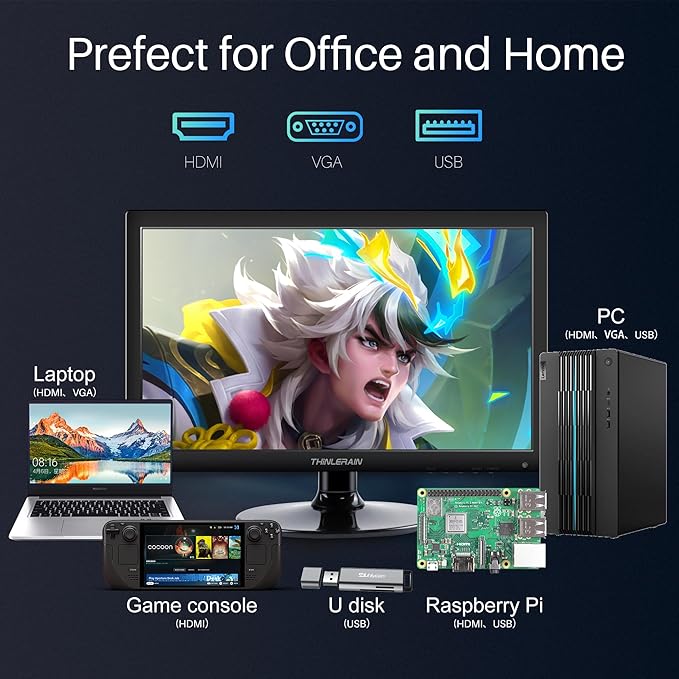 Monitor 17.3 Pulgadas HD 1600x900 60Hz miniatura 5