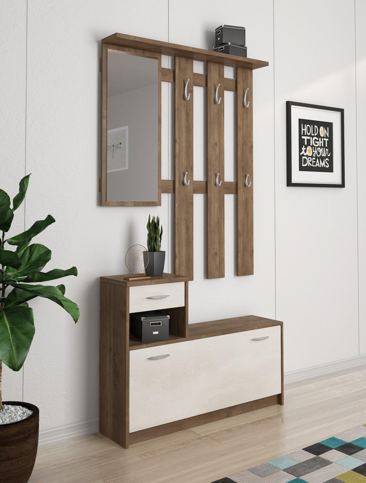 CALITAN FURNITURE FACTORY SP Z O.O. Mobile da Ingresso Ken Noce Eastwood E SPATOLATO