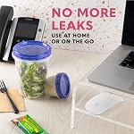 Conteneurs en plastique pour aliments délicieux avec des lides de haut de gamme - (16 Oz) - [5 Boîte] - Contenants de stockage des aliments à emporter - Micro-ondes, congélateur & Lave-vaisselle Sans BPA