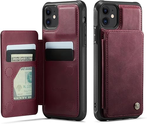 Miniatura 104 de Vinich Funda tipo cartera para iPhone 11 con tarjetero y ranuras de crédito con bloqueo RFID, función atril, a prueba de golpes, para iPhone 11