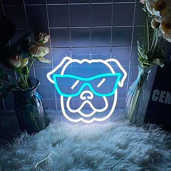 TWO DOGS ヴィンテージ ネオン看板 人感センサー付き 蚤の市 ライト TWO DOGS ヴィンテージ ネオン看板 人感センサー付き 蚤の市 ライト