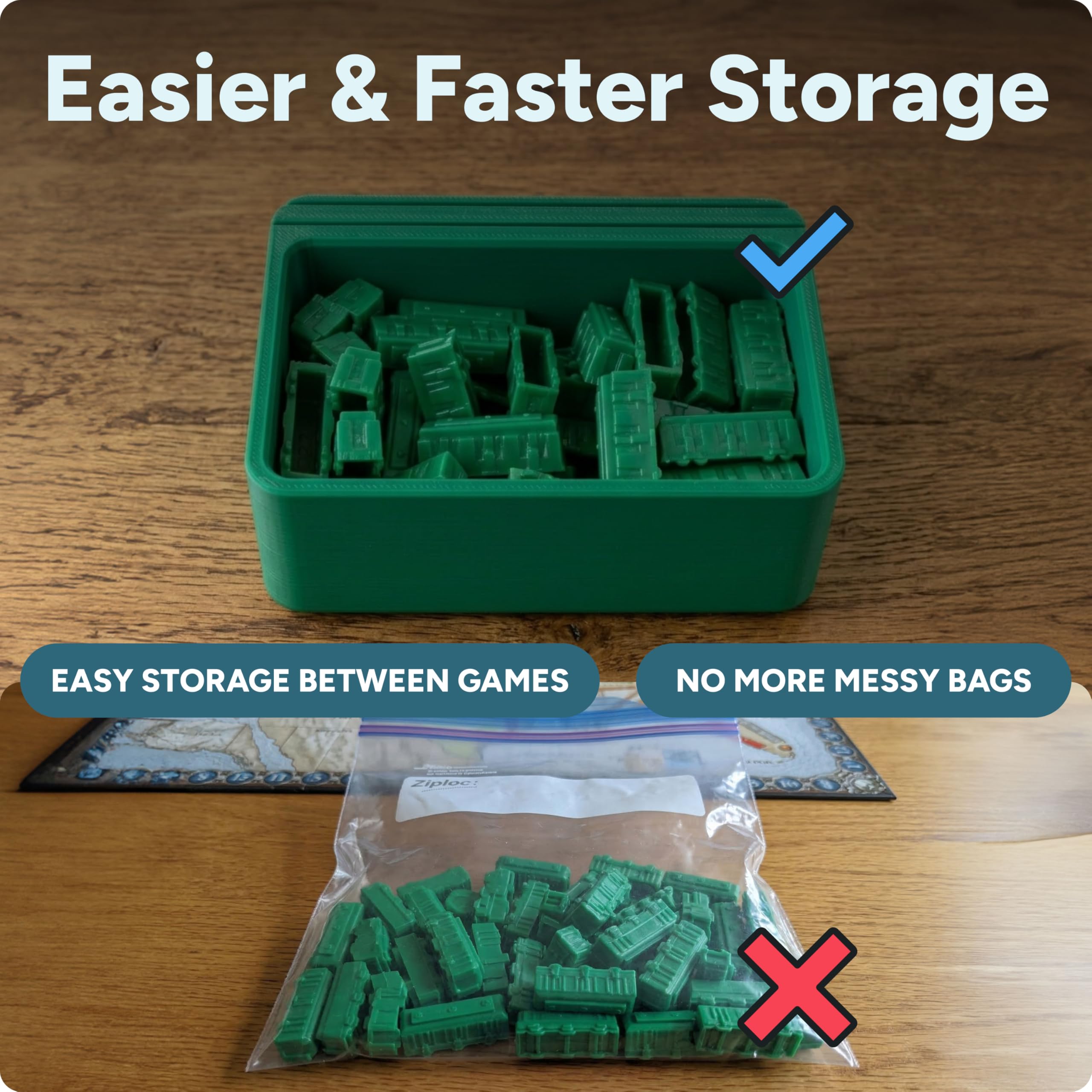 Ticket to Ride Player Organizer Trays | Set of 5 Train Storage
