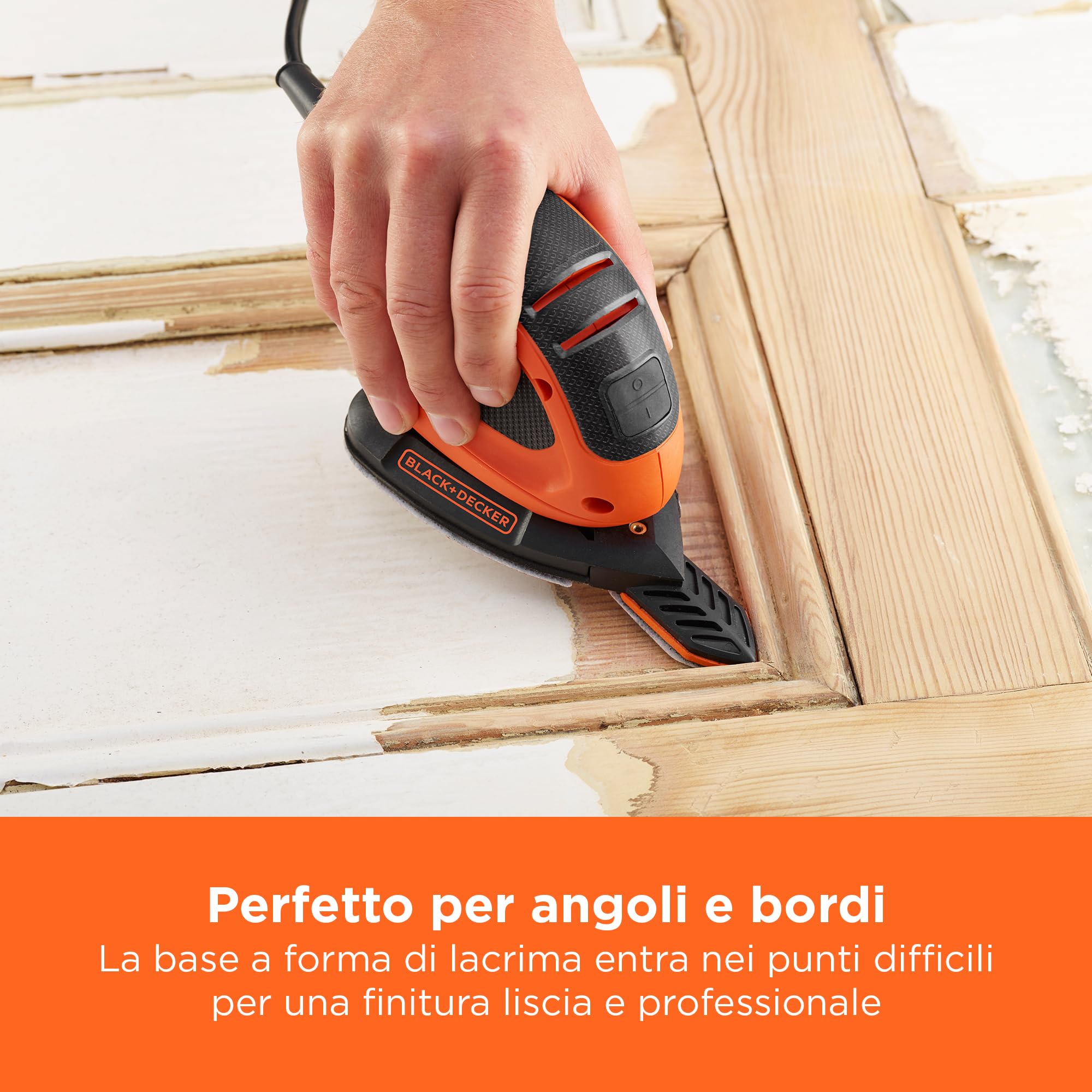 BLACK+DECKER, NUOVA LEVIGATRICE MOUSE MULTIFUNZIONE 55W con 15 Accessori. BEW230BC-QS