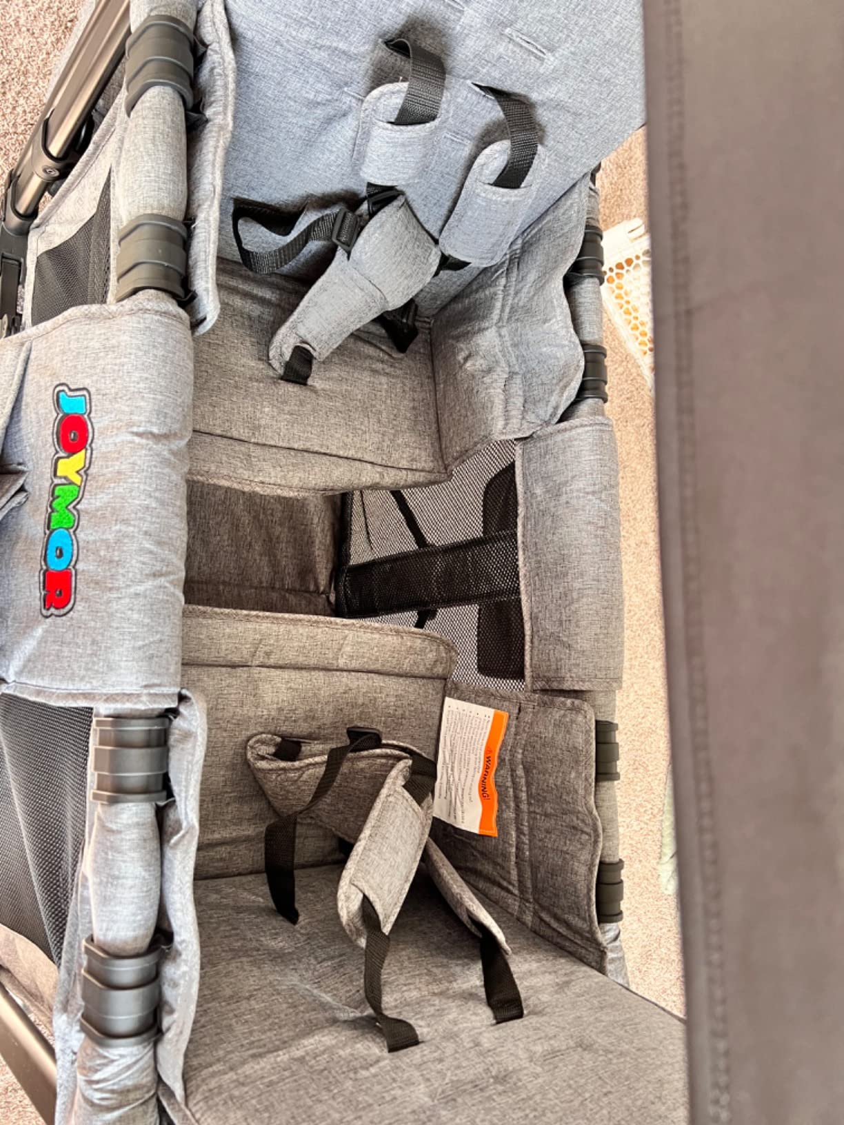 38/mo Finance JOYMOR Folding Stroller Wagon for 2 Kids, Both Face