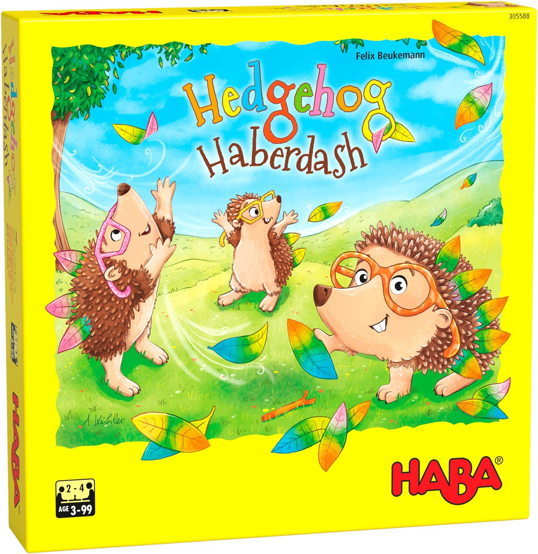 HABA 305588 Hedgehog Haberdash Color Matching Memory Game for Ages 3+ (Made in Germany)