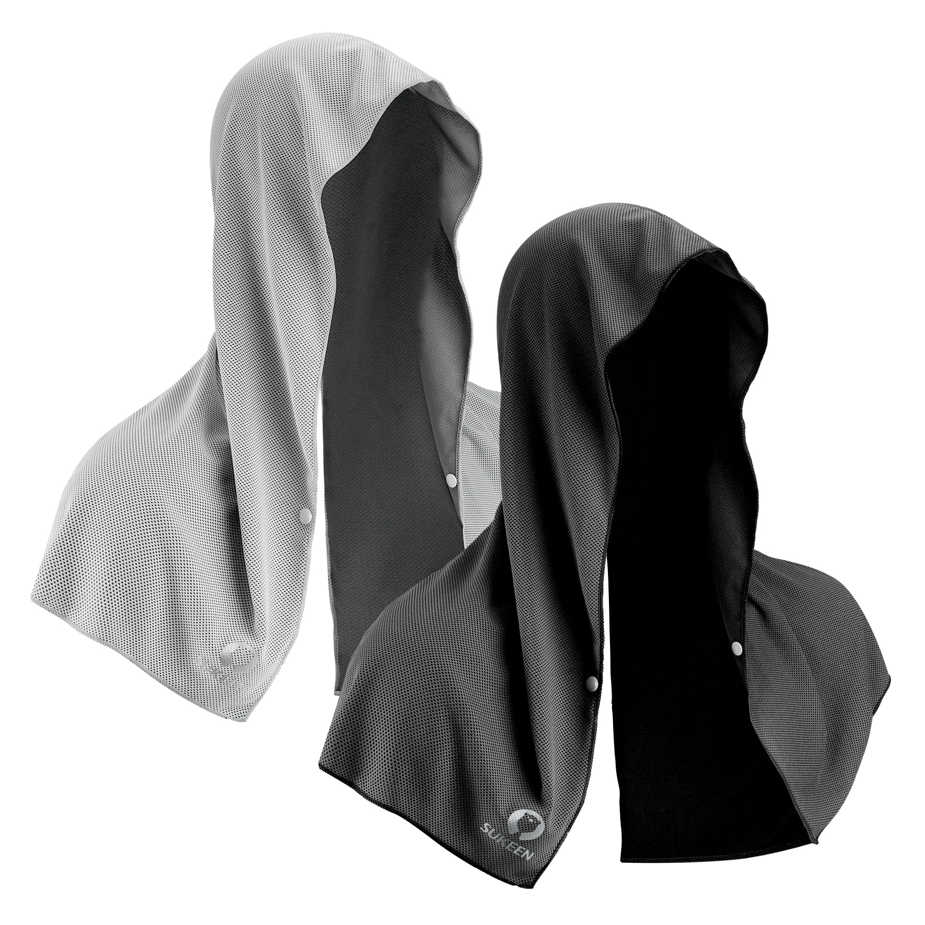 Sukeen Cooling Hoodie Towel, Absorbent Quick-Drying Cooling Towels for Neck and Face, UV Sun Protection Cooling Neck Wraps Sport Head Cooling Towel Hot Weather