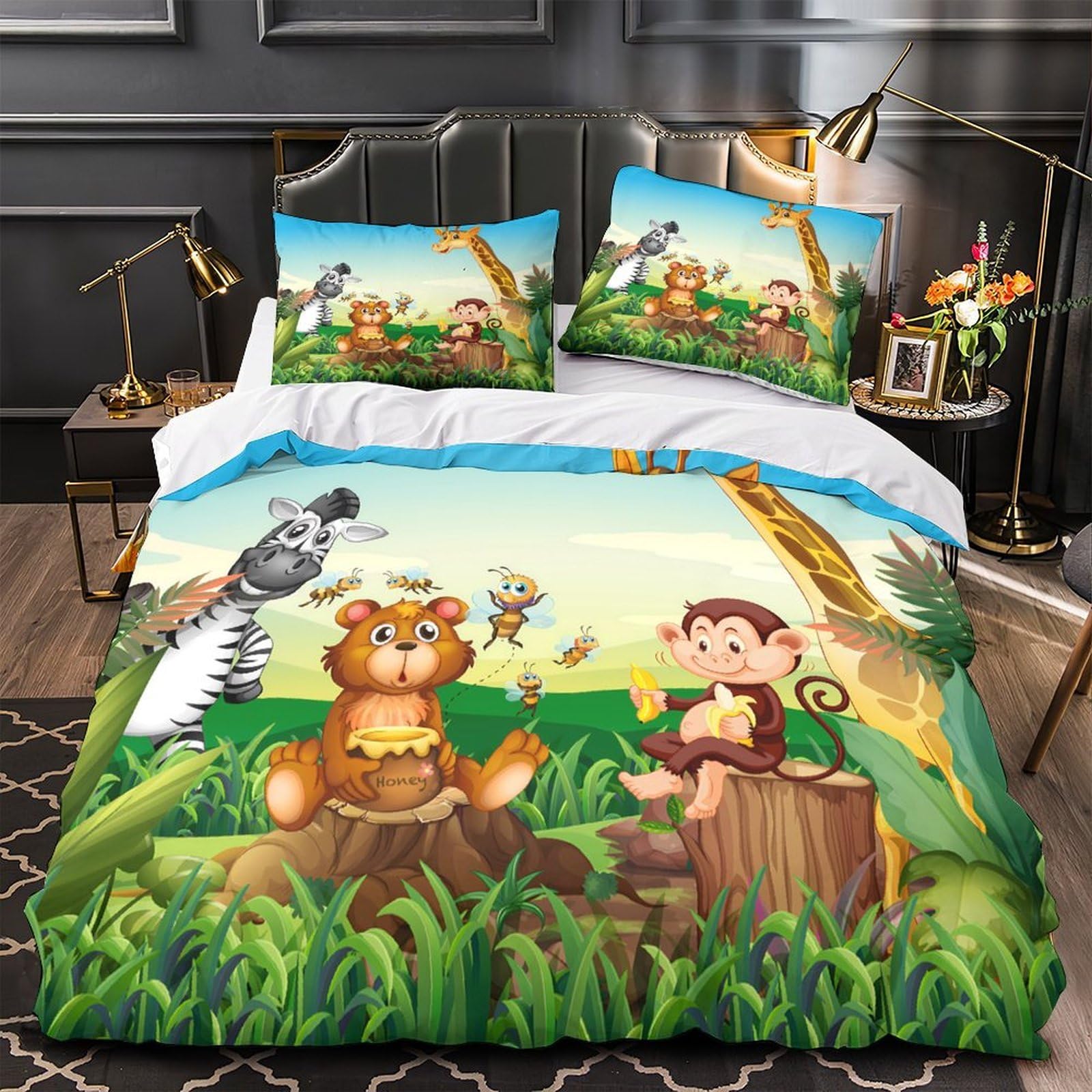 Parure de lit capybara anti-plis pour le confort nocturne des filles et ados