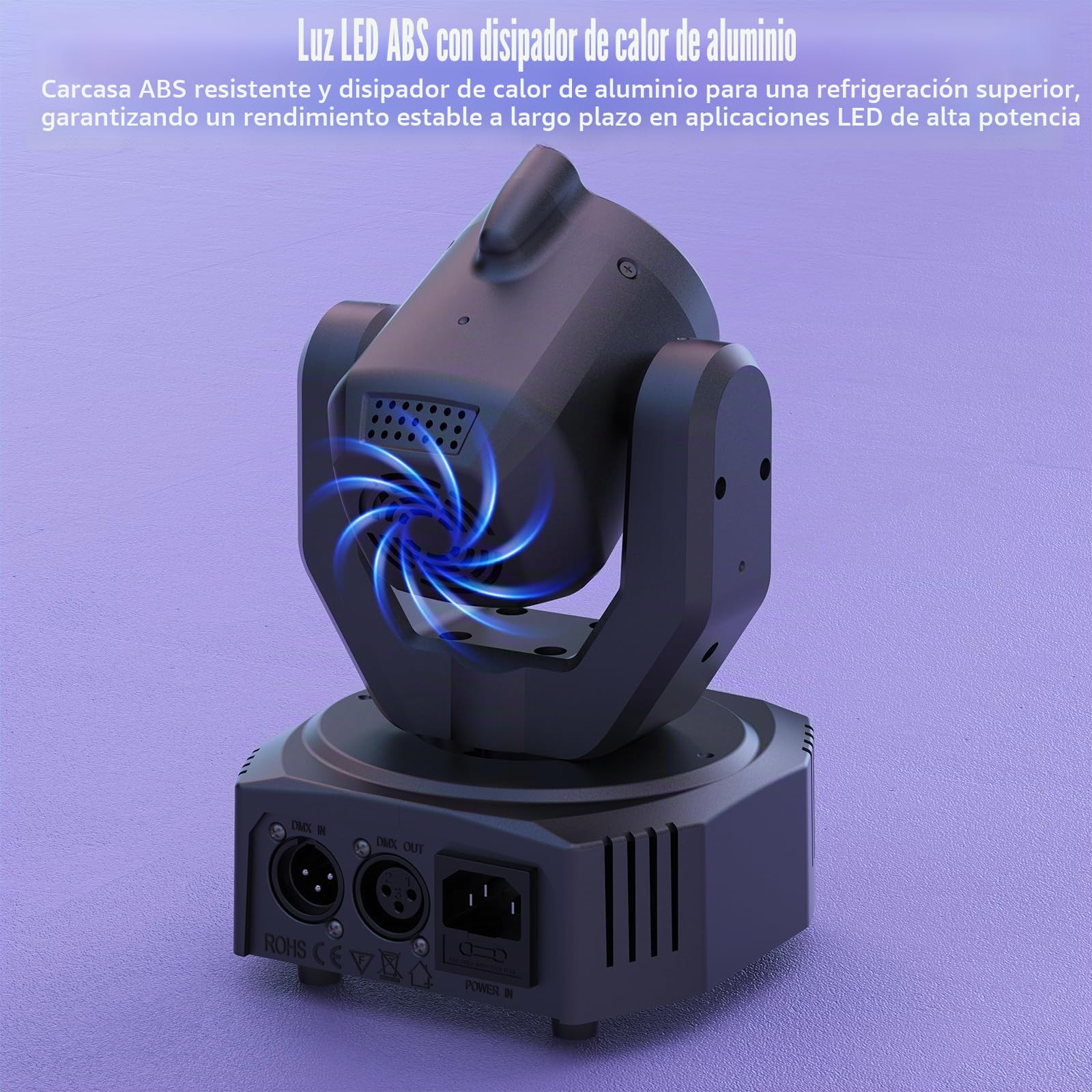 Lyre LED 30W Mini Luz Disco Dot Beam Cabeza Móvil Juegos de Luz LED RGB con Control Remoto Luz de Efecto Gobo con Apertura DMX512 para Escenario Fiesta Club DJ