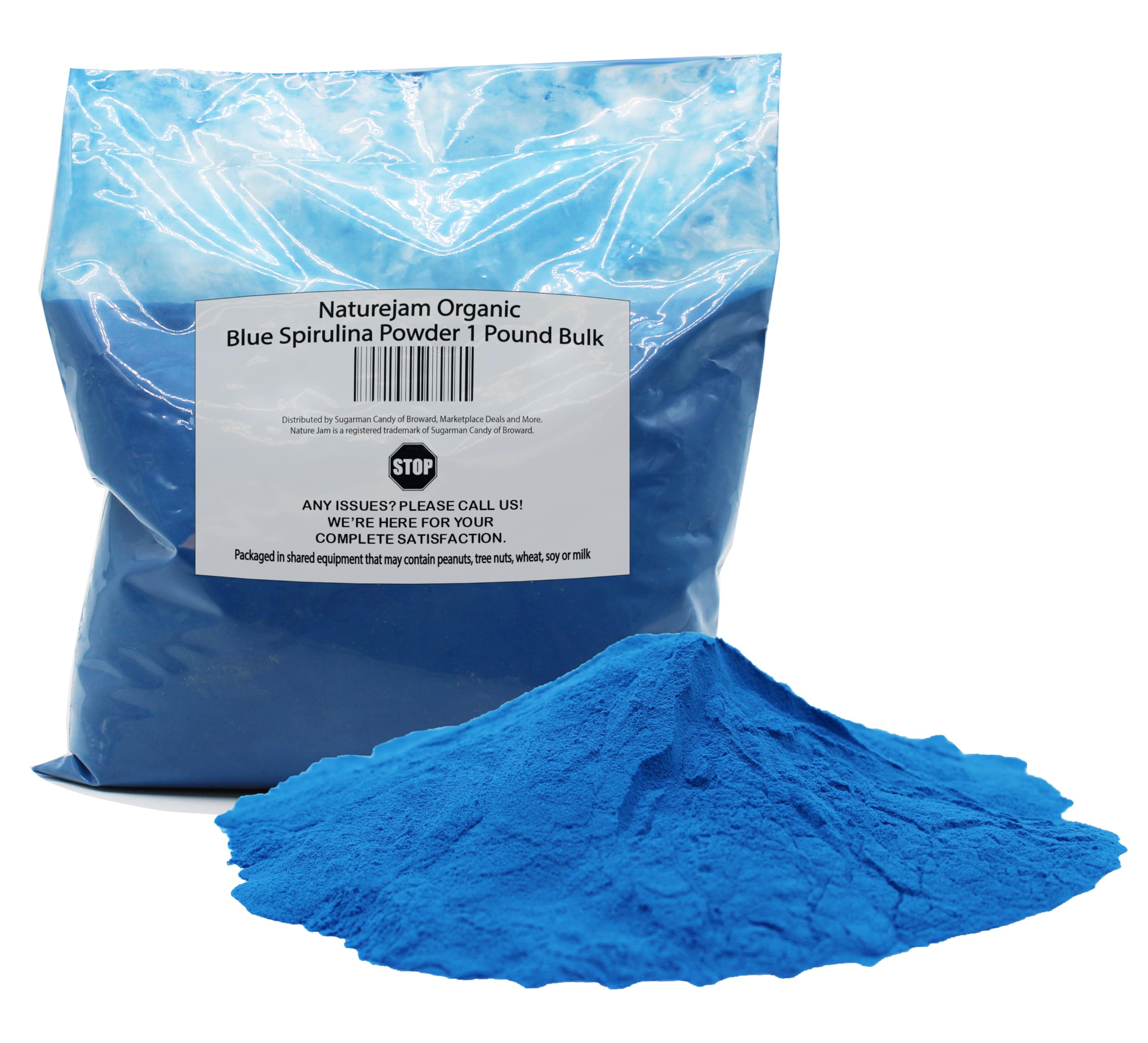 Naturejam Spirulina azul orgânica em pó — 454 g