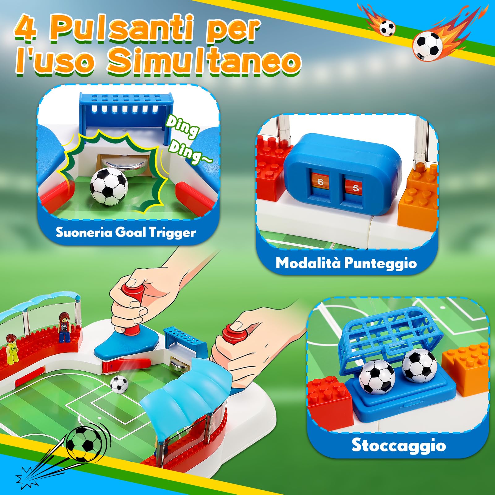 Calcio Balilla Bambini Adulti - Giochi da Tavolo Interattivi in Famiglia