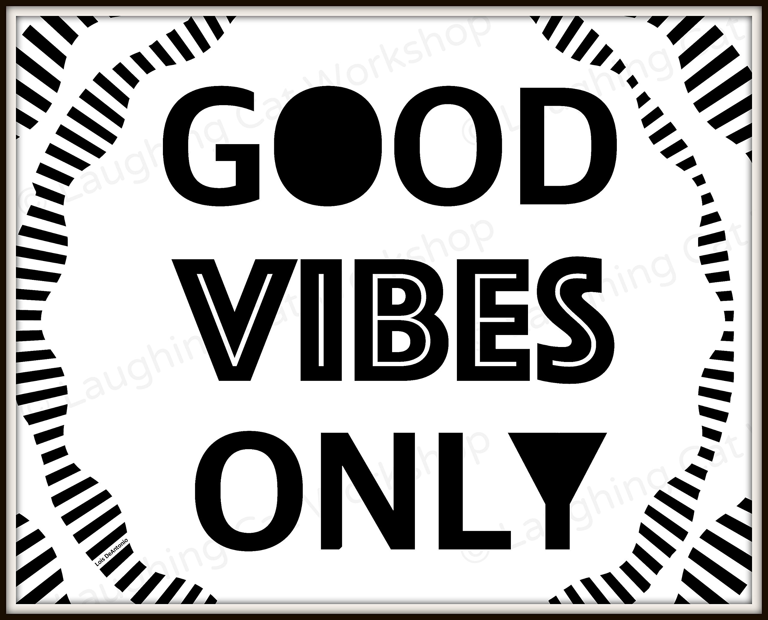 Happy Good Times Vibes art print Positive Quote poster Hipster Teen Girls dorm room art Lounge drinking Bar decor