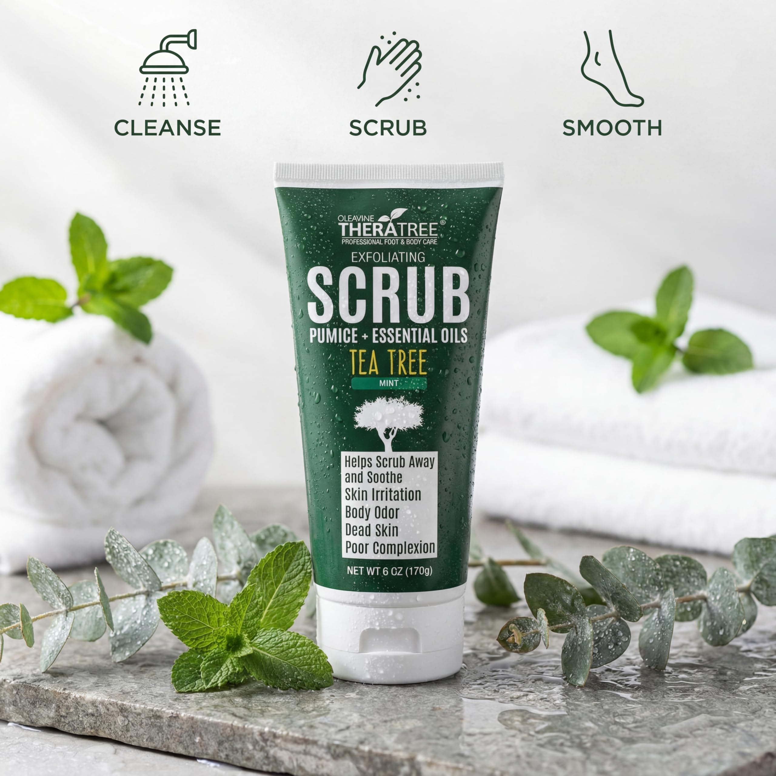Amazon.com : Oleavine TheraTree Tea Tree Oil Exfoliating Body