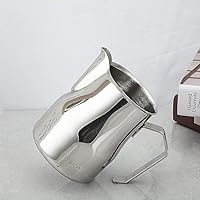 Vista 4 de Easyworkz Jarra de café expreso al vapor de acero inoxidable de 15 onzas para espumar café Picther, jarra de leche, taza de arte de capuchino