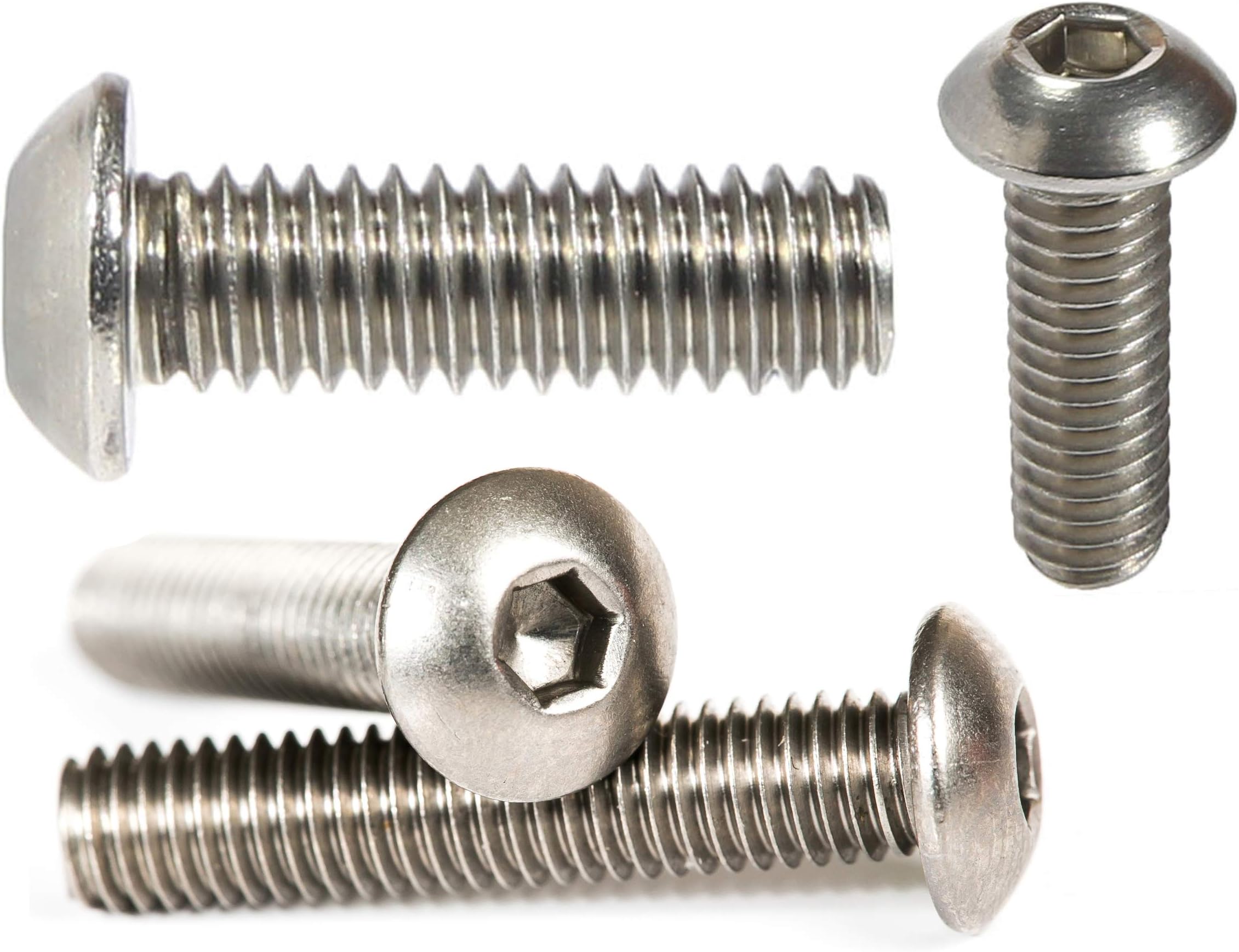 M8 (8mm x 20mm) Button Head Screws Allen Socket Bolts A2 Stainless Steel Screws (Pack of 20) F01BCD
