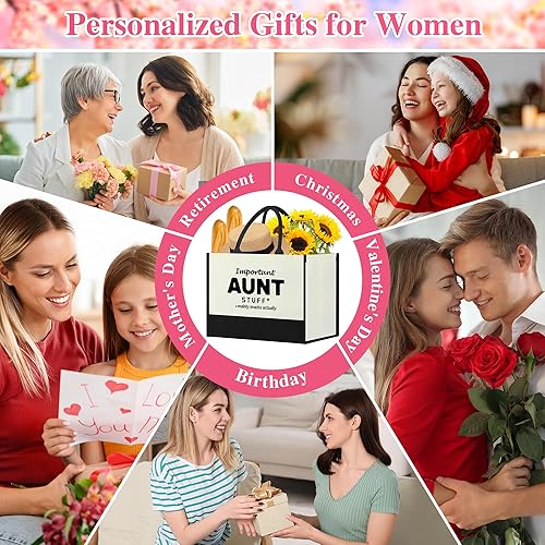 Miniatura 7 de Regalos para tía, regalos del día de la madre para auxiliar, regalos de la mejor tía del mundo, regalos de cumpleaños para tía de sobrino, sobrina,