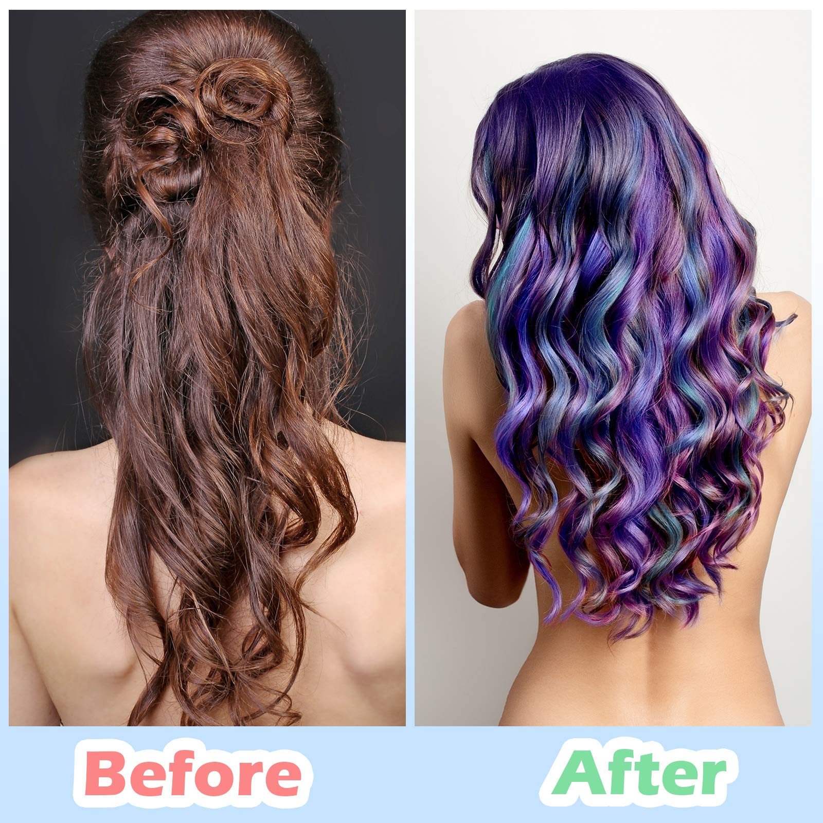 3 Pieces Reusable Silicone Hair Staining Cap Multicolor Hair Coloring Dye Cap with Metal Hook Silicone Hair Coloring Cap for Home Salon Hairdressing Tools (Blue, White, Purple) 4