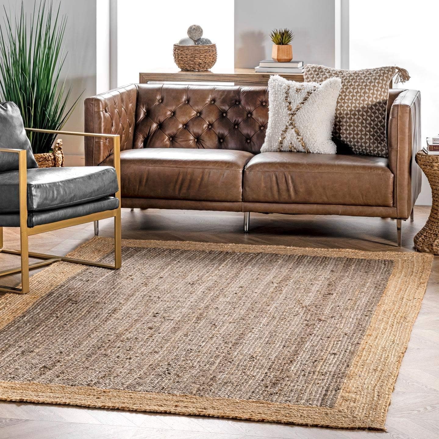 Handmade Braided Hand Crafted eco-Friendly Jute Floor Area Rug-Floor Carpet Rug-Floor Runner Rug-Center Table Carpet Rug-Bed Side Runner Rug, 3 x 7 Feet (90 cm x 210 cm)
