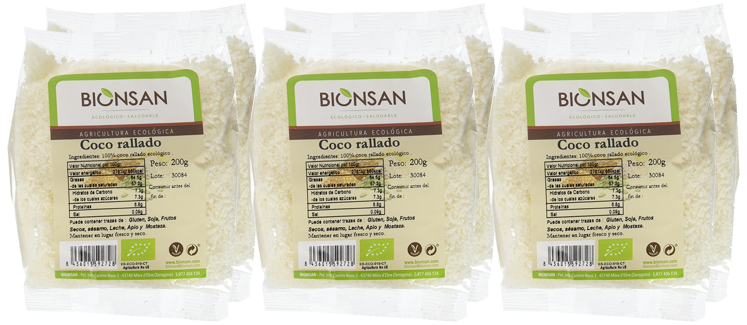 Bionsan Coco Rallado Ecológico 6x200 gr