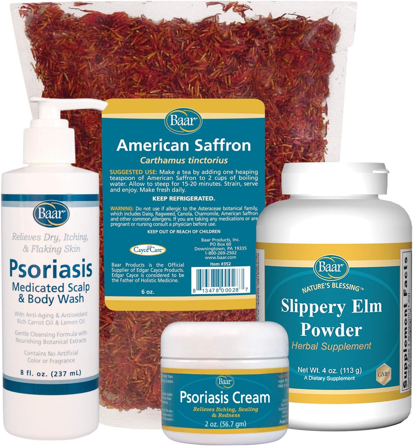 Psoriasis Care Kit Includes American Saffron Tea