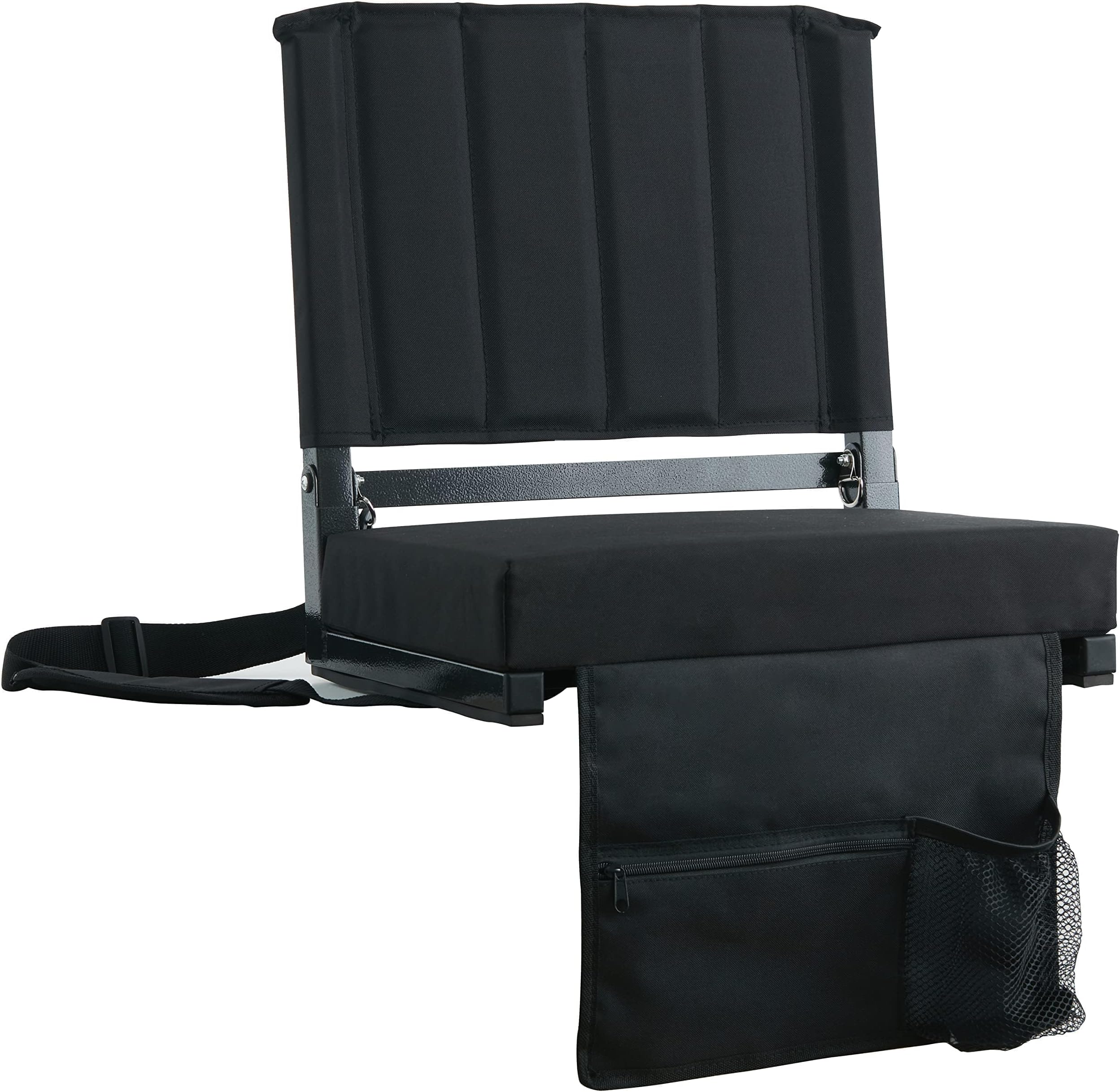 SPORT BEATS Stadium Seats with Back Support Bleacher Chairs with Back and Cushion Thick Padded Bleacher Seats Includes Shoulder Strap