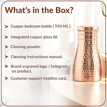 【新品】ネルデザイン　Solid copper bottle & cup Amazon.com: Craft Trade Pure Copper Bottle with Lid and