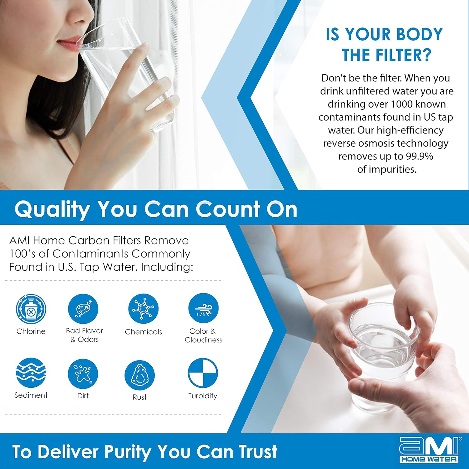 Inline Carbon Water Filter | 10" Length | 1/4" Threaded Female In/Out | For Chlorine Taste & Odor or Post Filter for Home RO | RO Stage 5 Polishing Filter (1, 1/4" Female Threade) - Image 4