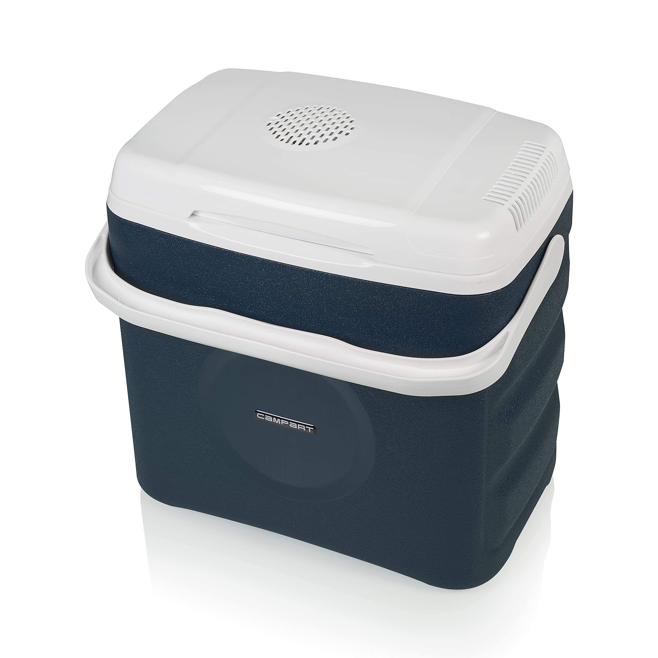 Campart Frigorifero elettrico Arendal - 29 L - 2 scomparti con divisorio rimovibile - Adatto per bottiglie da 2 L - Porta USB - Accendisigari e presa di corrente - Raffredda o mantiene caldo - CB-8630