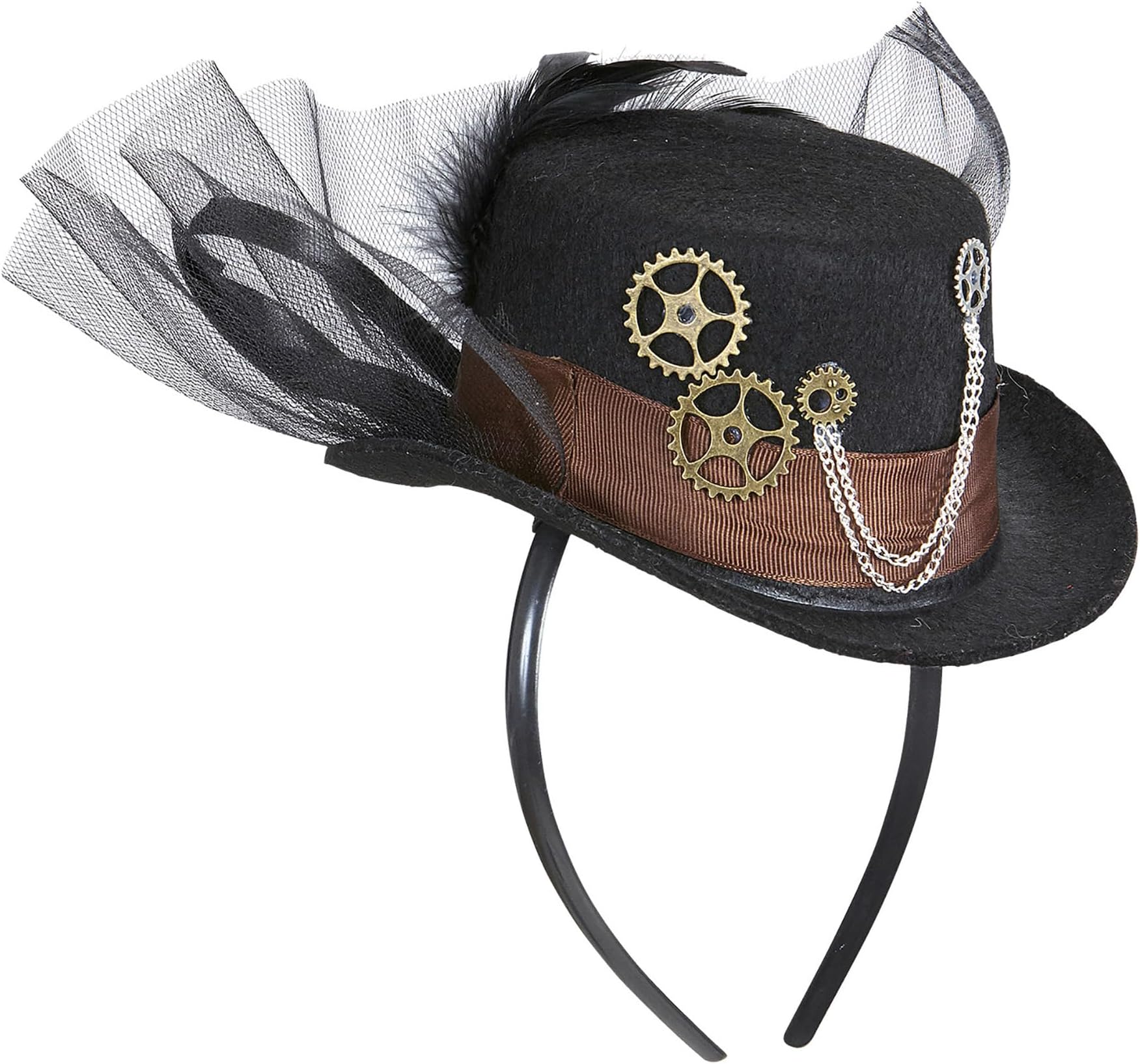 W WIDMANN MILANO Party Fashion - Mini Steampunk Cylinder for Women, Carnival, Theme Parties