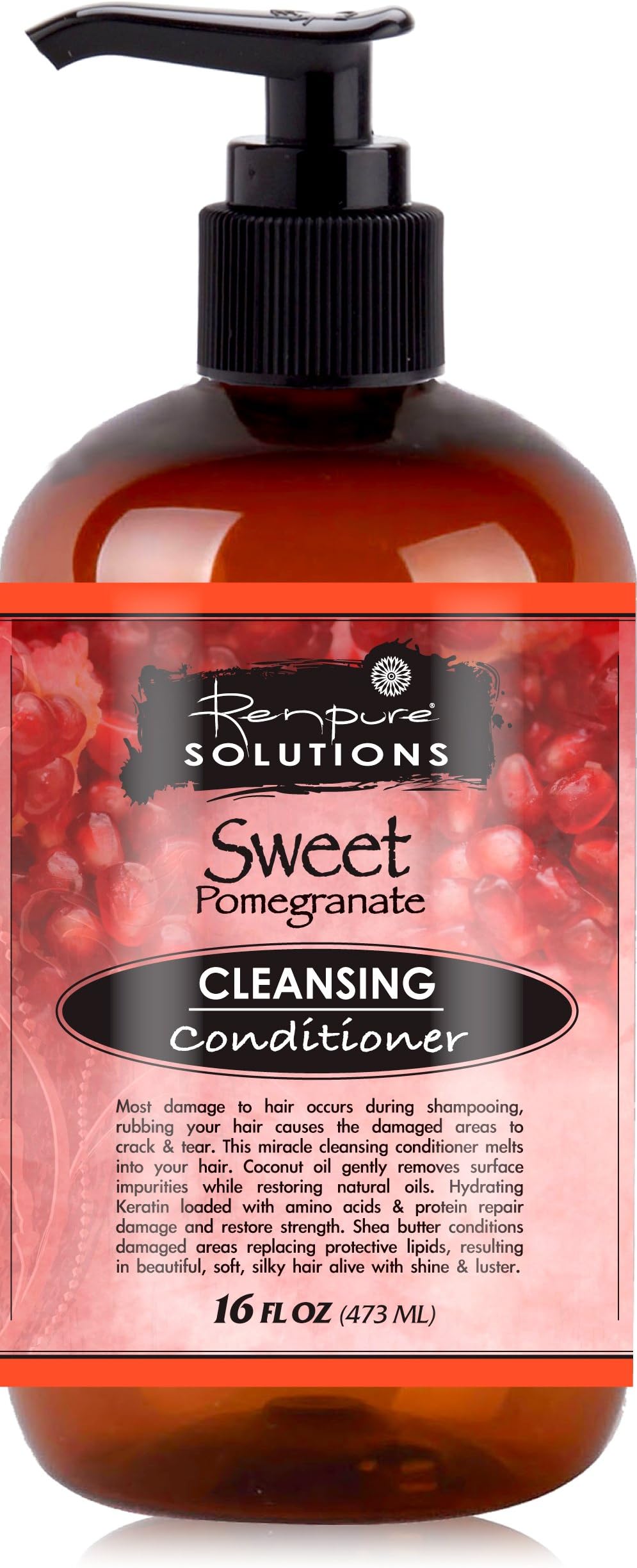 Renpure Solutions Cleansing Conditioner, Sweet Pomegranate, 16 Fluid Ounce