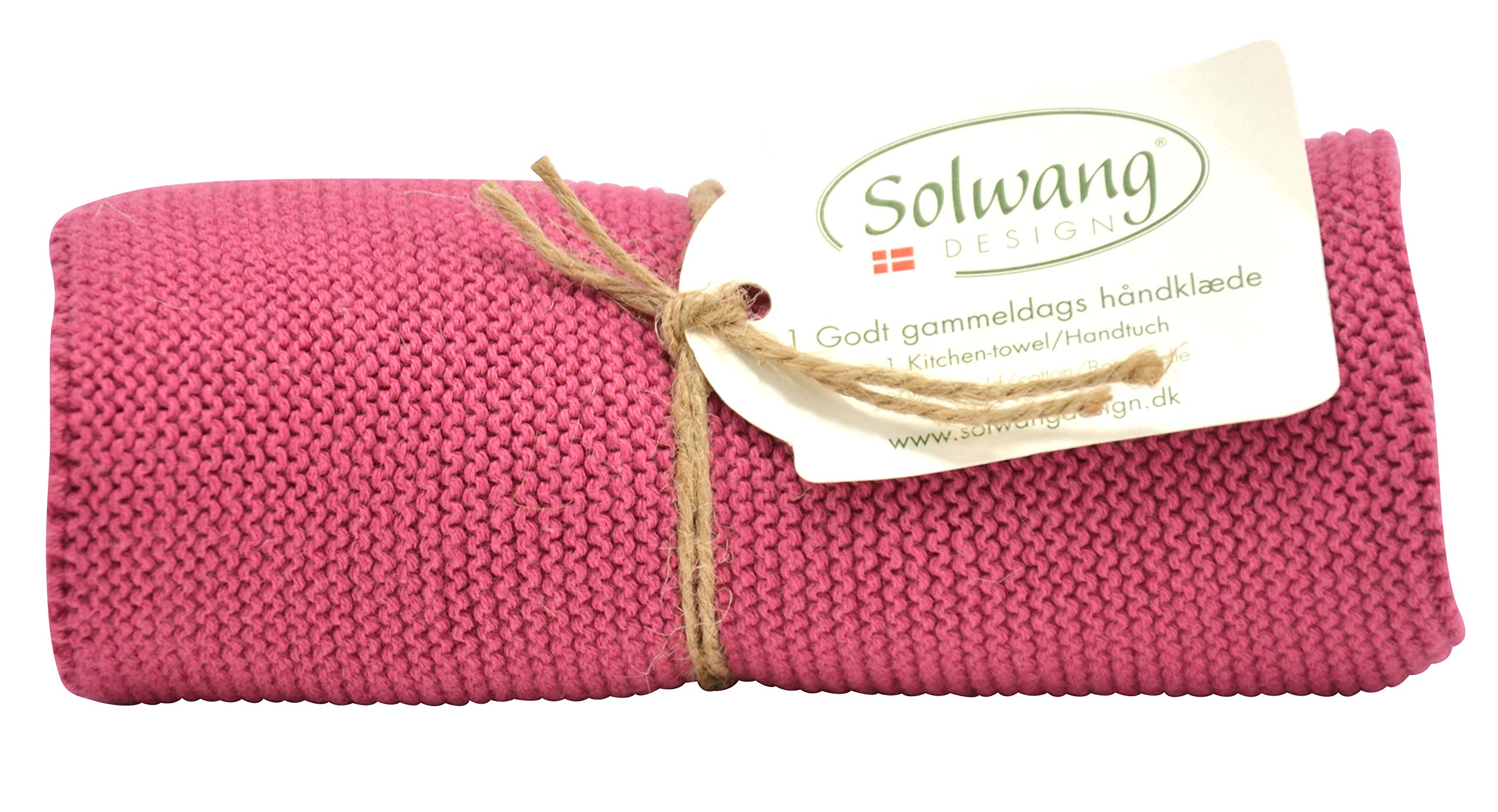 Solwang Danish Cotton in 100% Eco-Tex Certified or GOTS Certified Kitchen Hand Towels Made in India (Light Bordeaux)