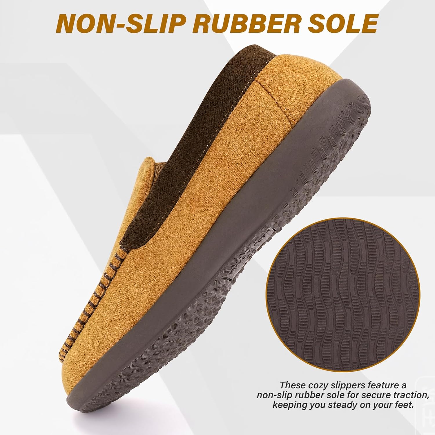 V.Step Orthopedic Arch Support Moccasin Loafer Slippers for Men, Orthotic Support for Plantar Fasciitis, Full Coverage Indoor Outdoor House Slippers for Bedroom Living Room - Image 4