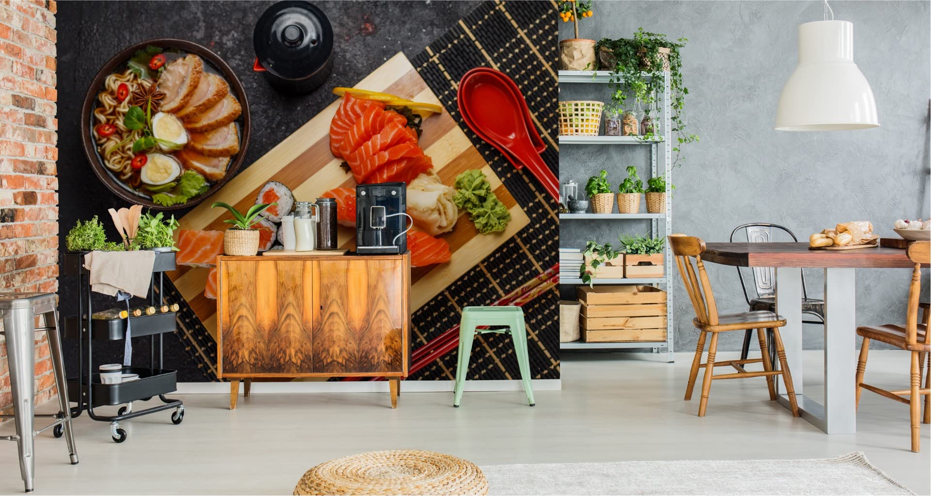 Muralo Fabelhafte Vlies fotobehang 270x180 keuken kleurrijke groente 3D modern behang eetkamer restaurant wandschilderijen wandbehang XXL luxe abstract br. 270 cm x hoogte 180 cm