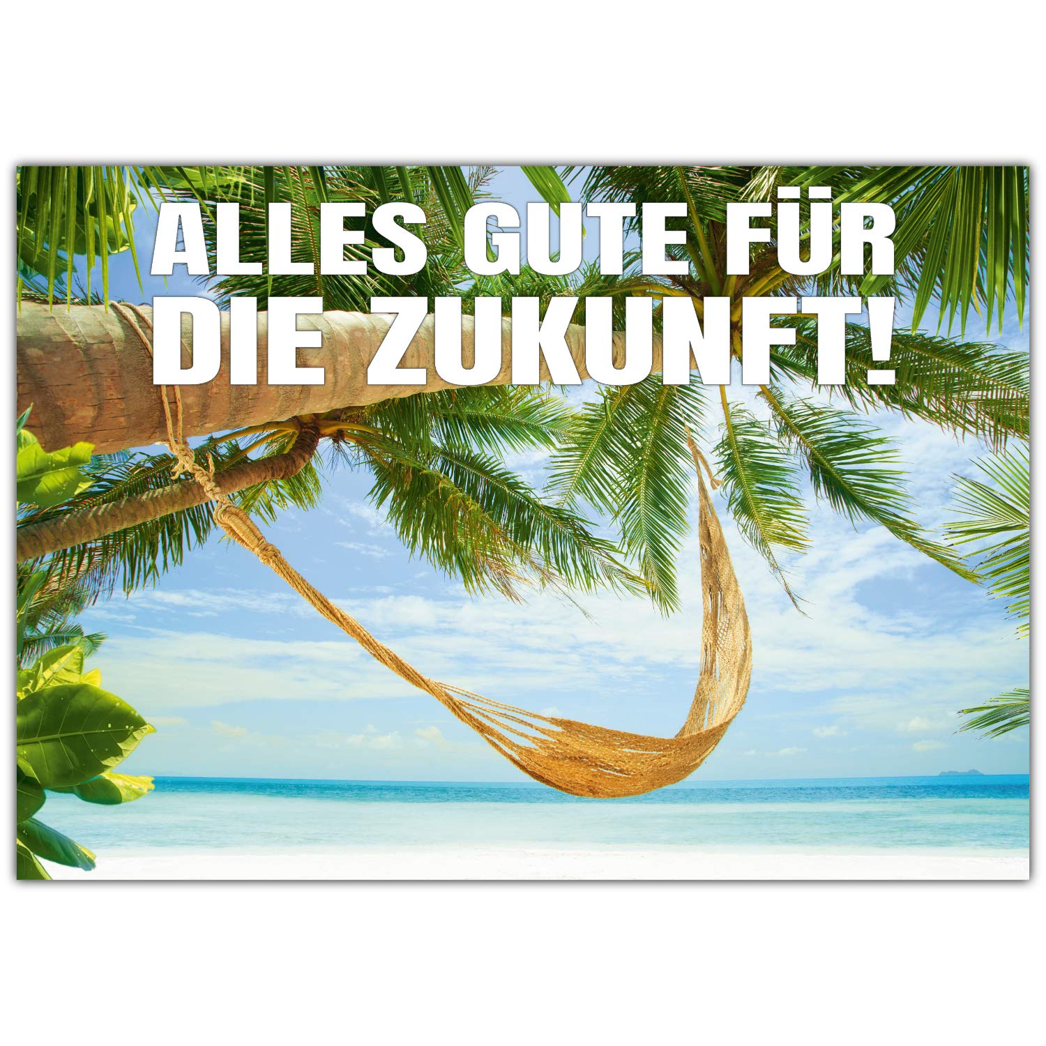 A4 XXL Abschiedskarte HÄNGEMATTE mit Umschlag