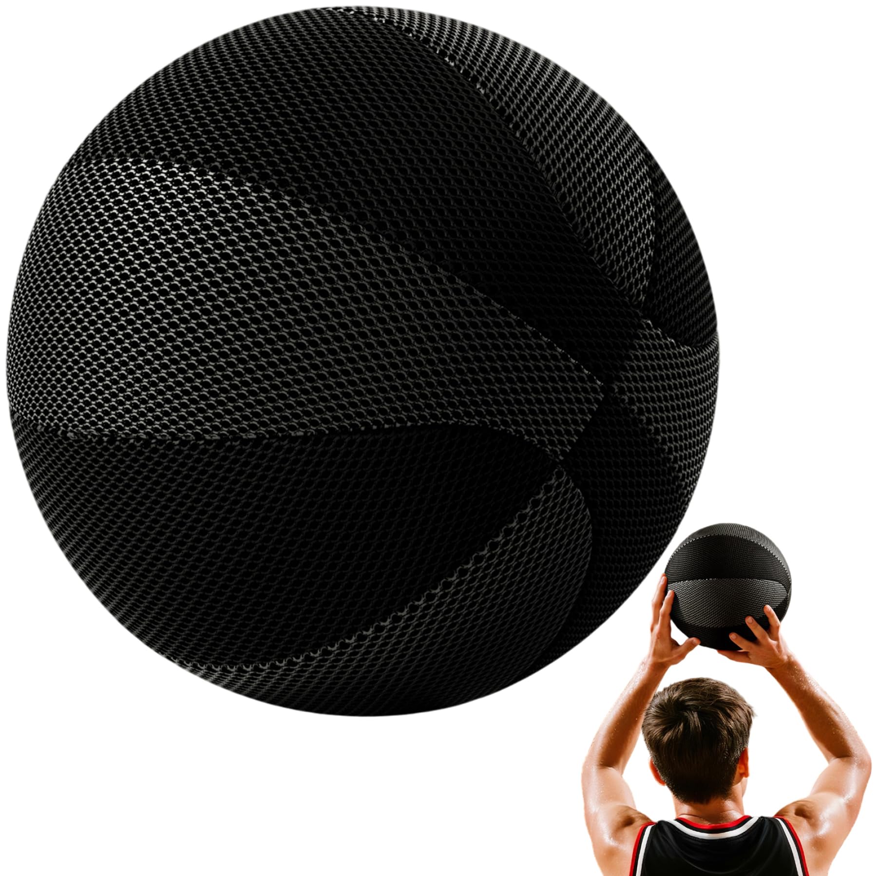 Balón de Baloncesto silencioso de Espuma Suave con Agarre Realista para Entrenamiento en Interiores para niños y Adultos no Necesita Bomba Talla 5