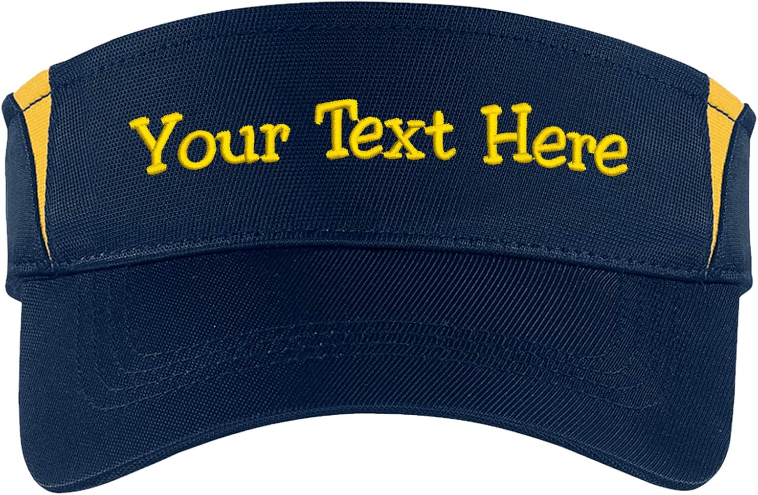 Custom Embroidered Visor Hat for Men & Women – Adjustable Golf Sun Visor Cap Personalized Your Own Text