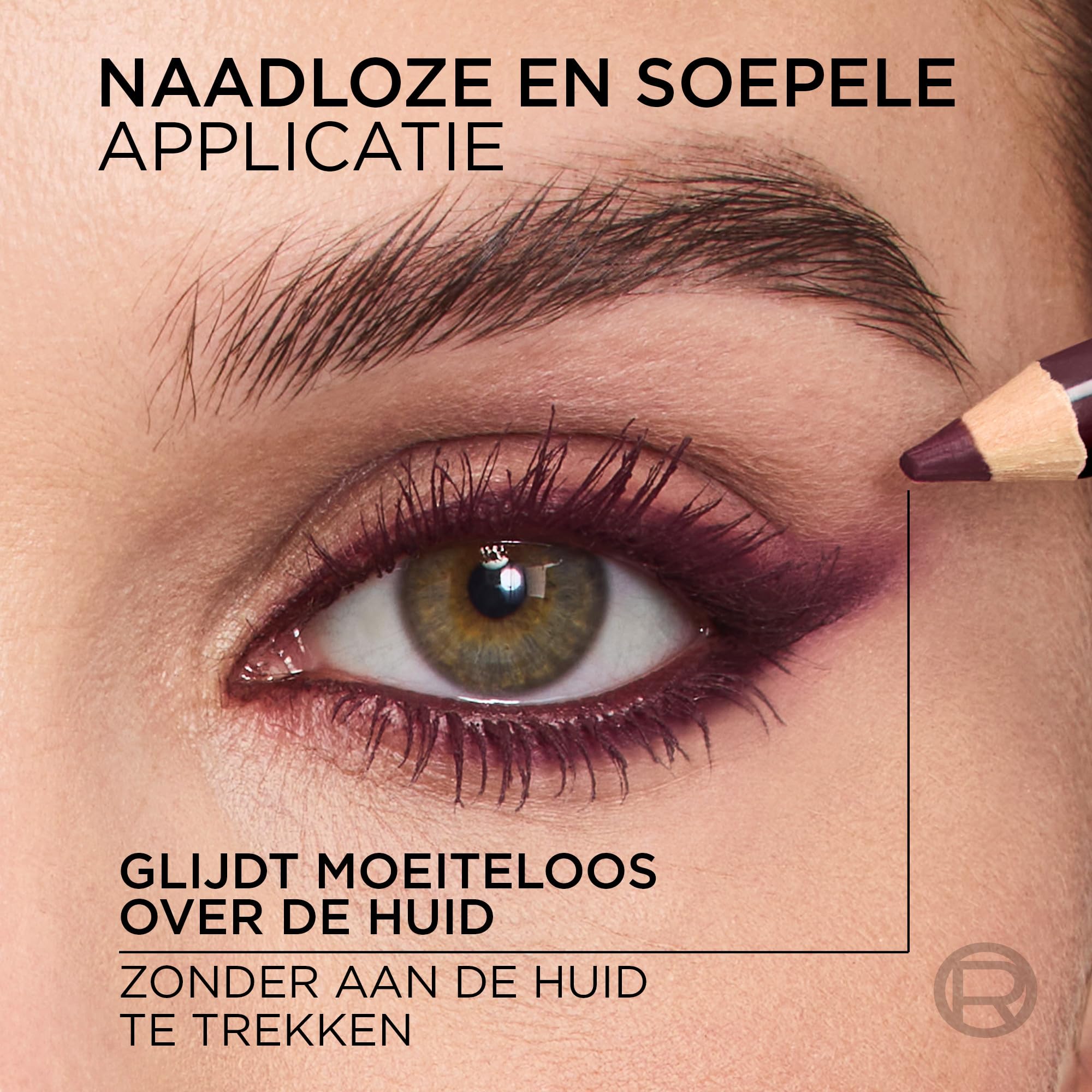 L'Oréal Paris Haute Couleur Crayon Khol Eyeliner Bordeaux Cashmere, intensywny kolor i definicja, kremowa konsystencja z masłem shea