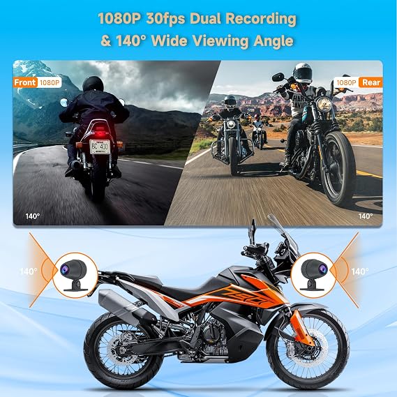 Spedal CL873P 6.25 Motorcycle CarPlay & Android Auto Screen, Dual 1080P Dash Cameras, 2/3 Ways TPMS, Full Body Waterproof, GPS Navigation for Motorbike