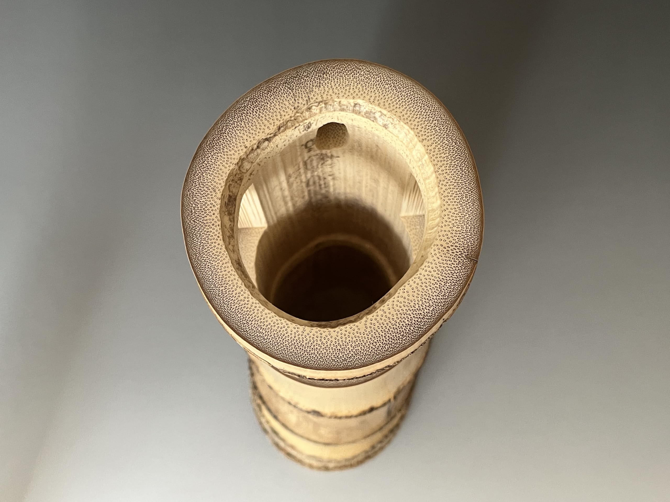 Amazon.co.jp: 高野宗陵作 竹 一重切 花入 堀内宗完書付 銘「清閑